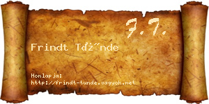 Frindt Tünde névjegykártya